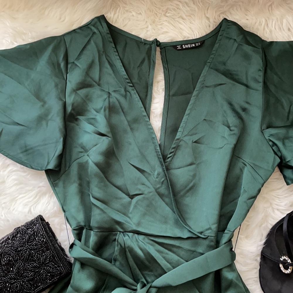 Satin Ruffle Dress - Picture 3 of 4